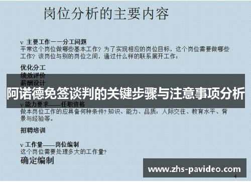 阿诺德免签谈判的关键步骤与注意事项分析